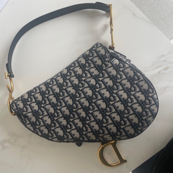 Authentic Christian Dior Saddle Bag - Blue - Picture 3 of 8